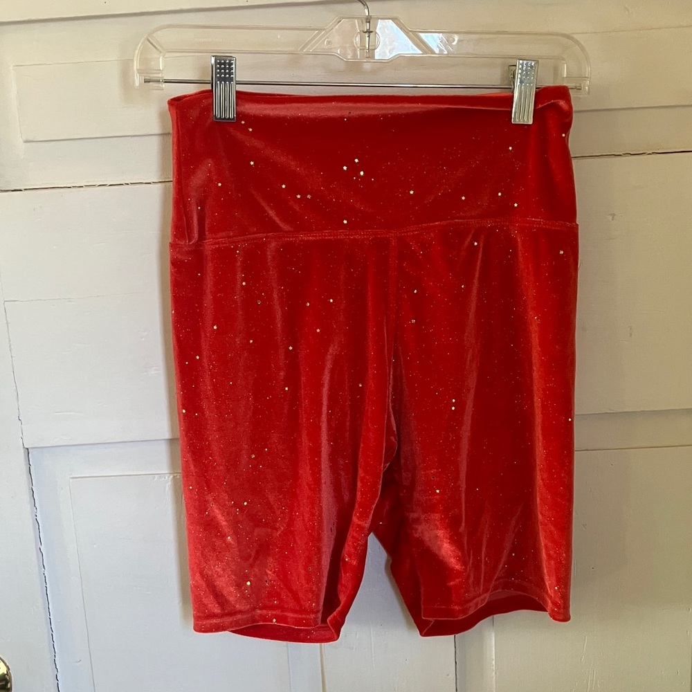 Velvet sparkly bike short